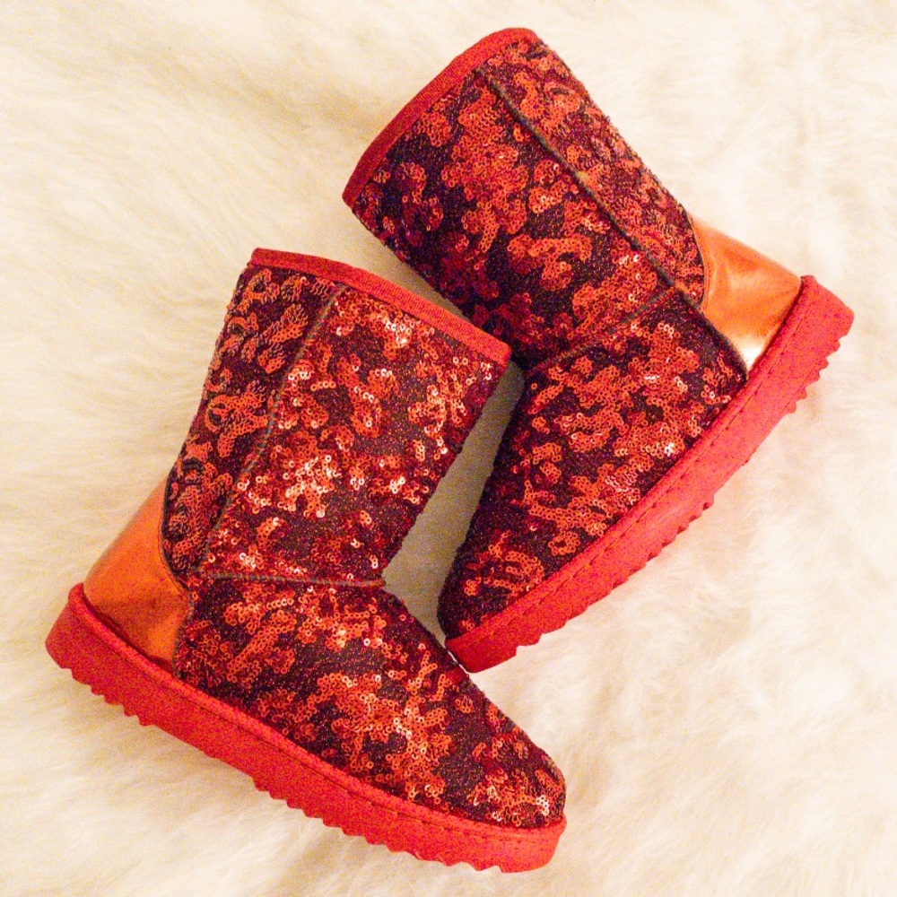 Glitter Red Boots